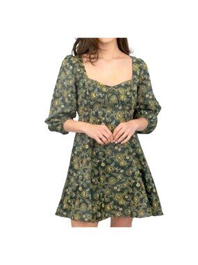 J.Crew Sweetheart long-sleeve mini dress Size 8 in vintage vines